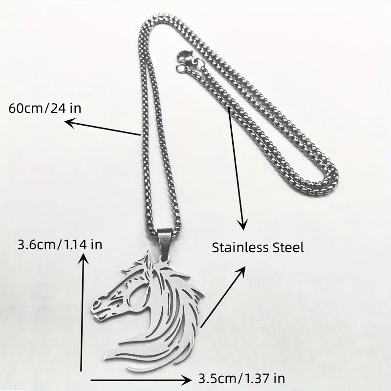 Necklace - Golden Stainless Steel Pendant