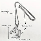 Necklace - Golden Stainless Steel Pendant