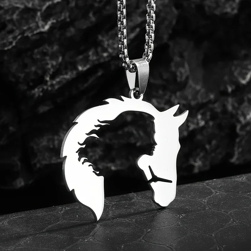Necklace - Hollow Stainless Steel Pendant