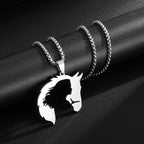 Necklace - Hollow Stainless Steel Pendant