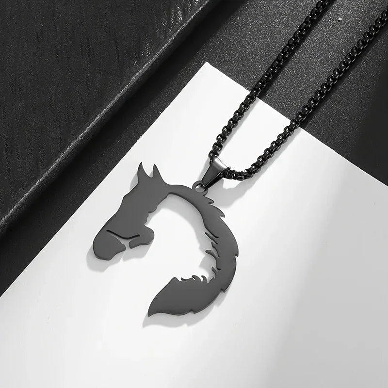 Necklace - Hollow Stainless Steel Pendant