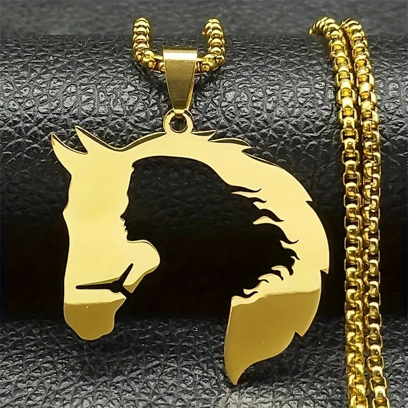 Necklace - Hollow Stainless Steel Pendant