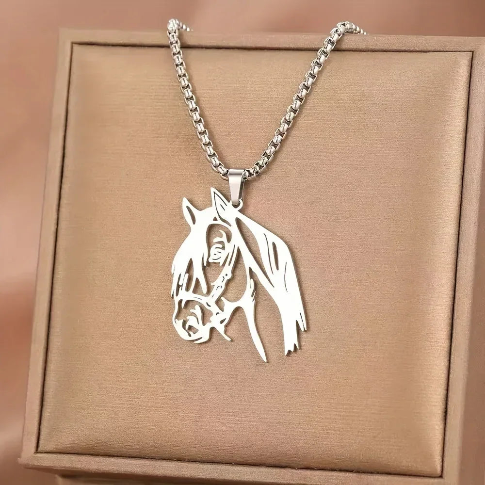 Necklace - Horse Head Stainless Steel