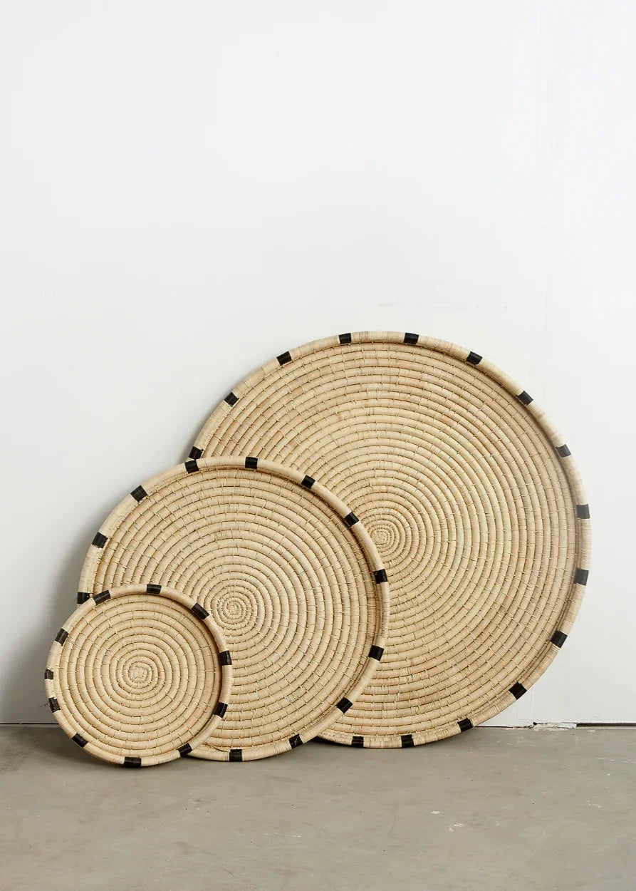 Nelisiwe Ilala Palm and Black Nesting Tray Kanju Interiors