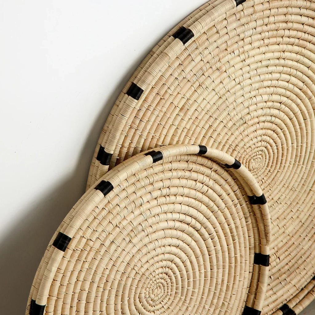 Nelisiwe Ilala Palm and Black Nesting Tray Kanju Interiors