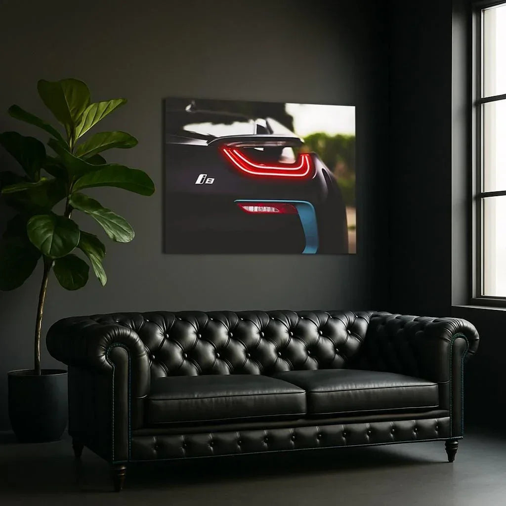 Neon Car LED Wall Art – UV‑Printed Acrylic, Glowing Edges Peony Atelier