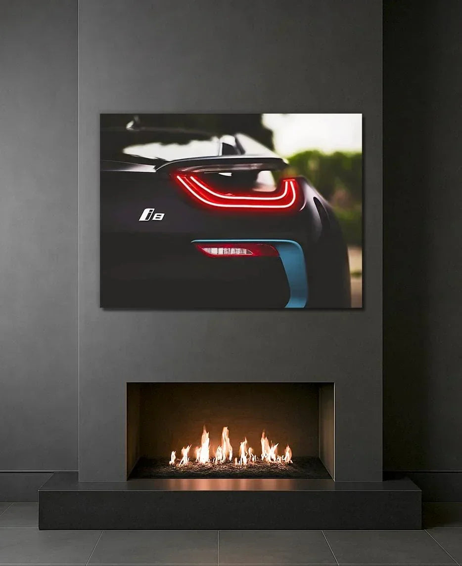 Neon Car LED Wall Art – UV‑Printed Acrylic, Glowing Edges Peony Atelier