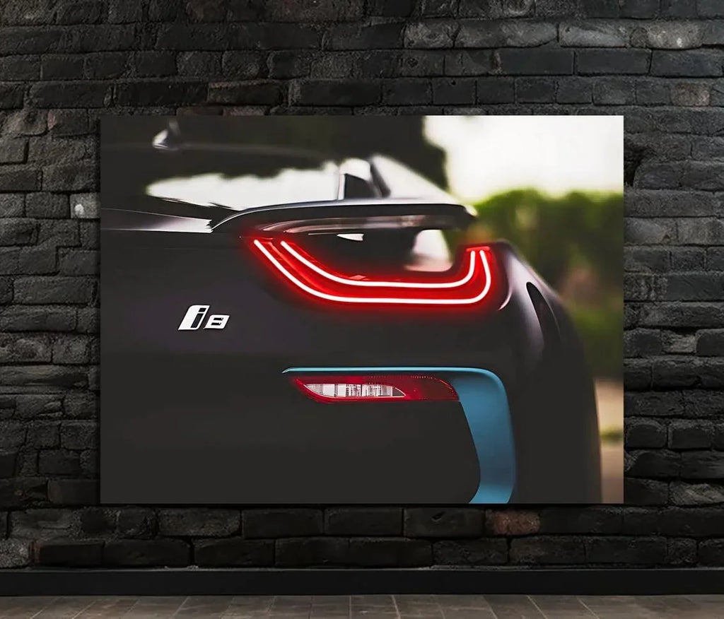 Neon Car LED Wall Art – UV‑Printed Acrylic, Glowing Edges Peony Atelier