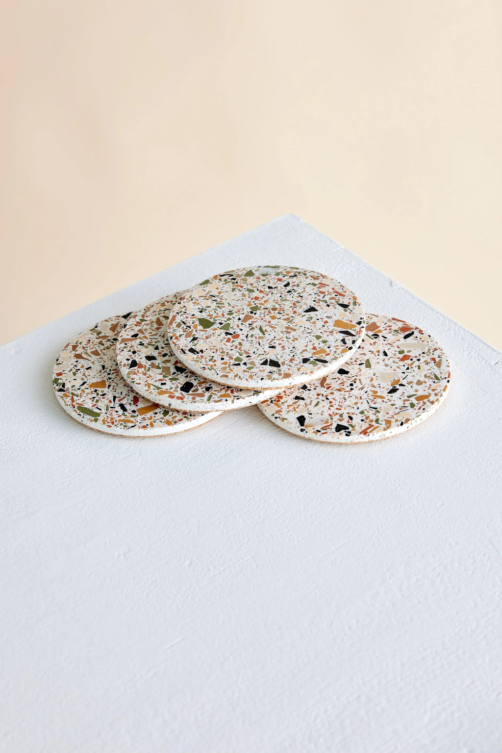 Neutral Terrazzo Coasters - Set of 4 Kanju Interiors