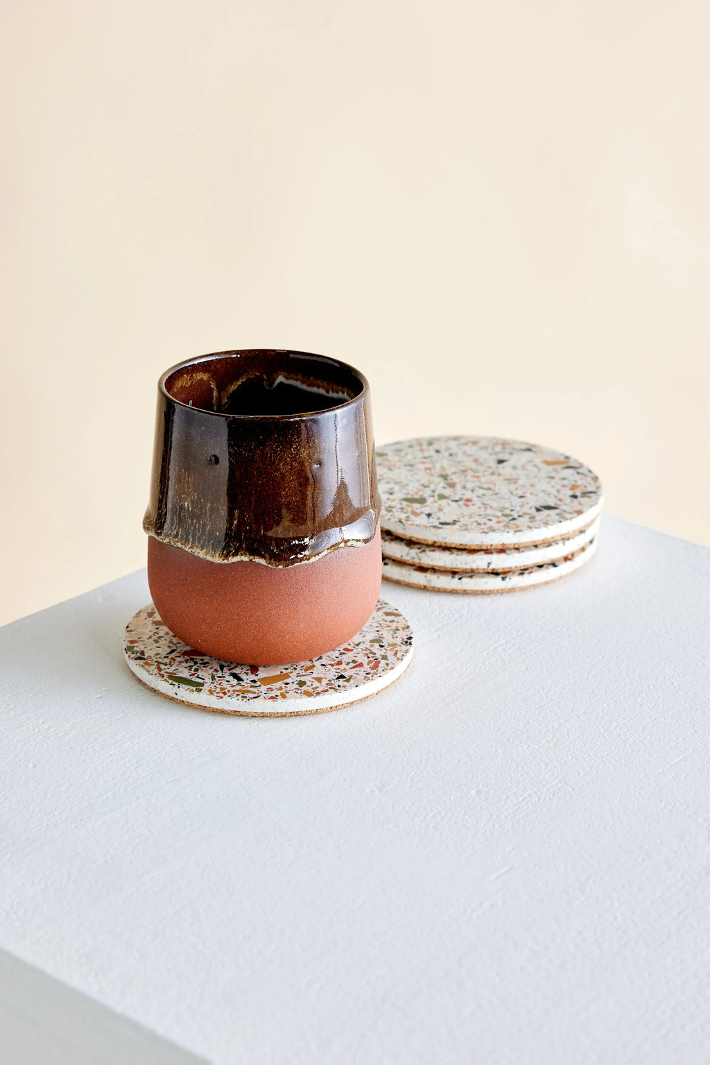 Neutral Terrazzo Coasters - Set of 4 Kanju Interiors