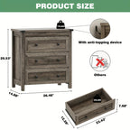 [Farmhouse 3-Drawer Nightstand] Farmhouse Style 3-Drawer Dresser Nightstand | White Engineered Wood Bedside Table with Stain-Resistant Finish, Compact 27" Height for Bedroom, Hallway & Entryway Storage, Sleek Design, Sturdy C House Of Avana [[SKU:HOA-END-402]]