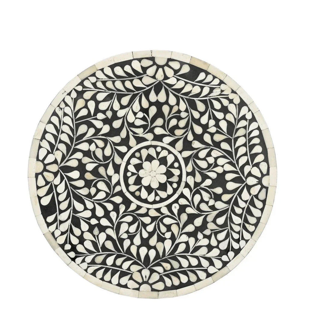 Nilgiri bone inlay end table