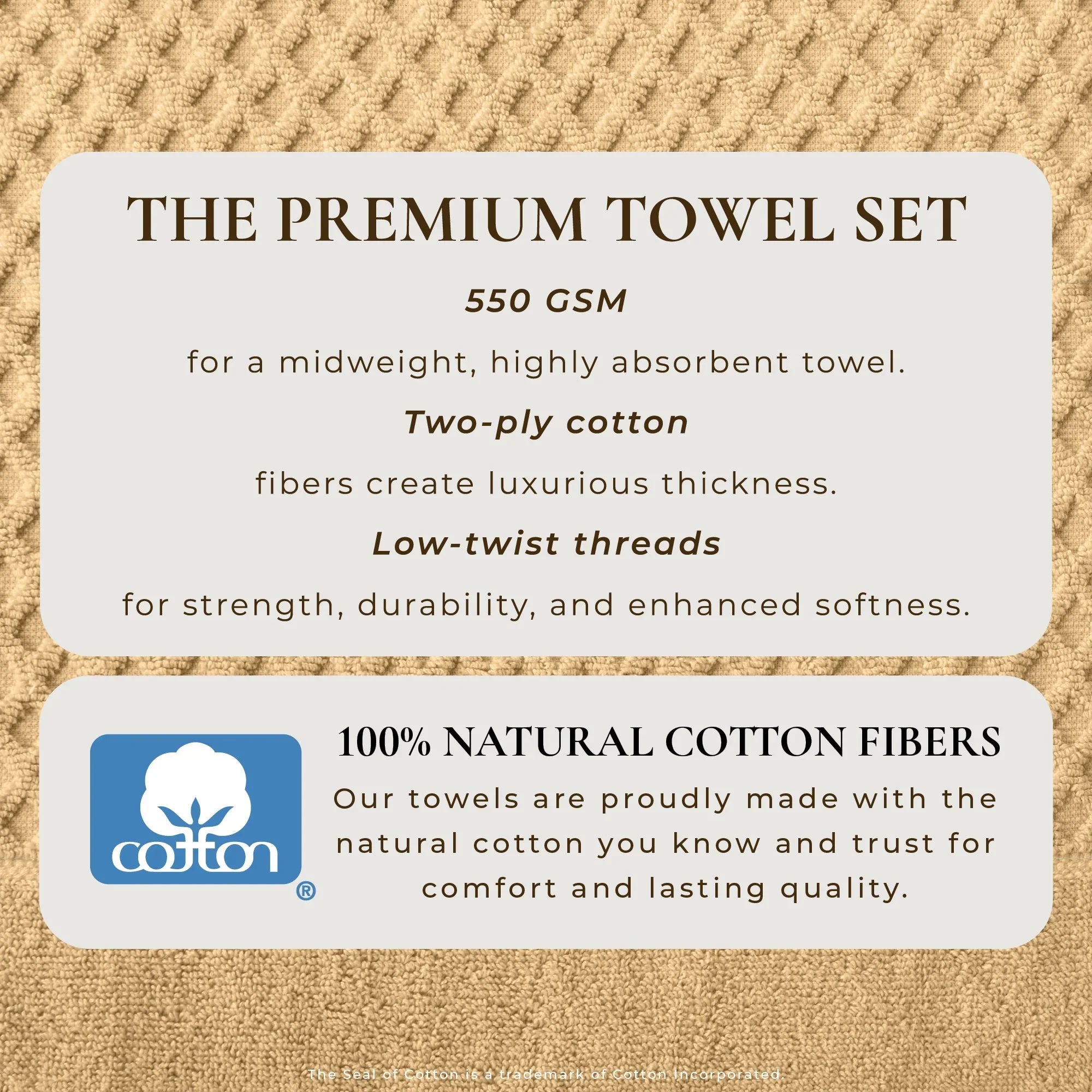 Cotton Diamond Waffle Weave Bath Towel Set - Grayson Collection