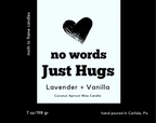 No Words, Just Hugs – Oz Candle, angled view - House Of Avana