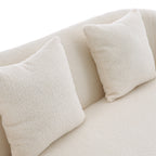 1pc Nordic Two-seater Sofa with 2 Throw Pillows, Small Bedroom Living Room Simple Lazy Sofa with Armrests, Home Lounge Sofa Chair, White House Of Avana