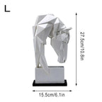Nordic Horse Head Ornament - Modern Geometric Design, side view - House Of Avana