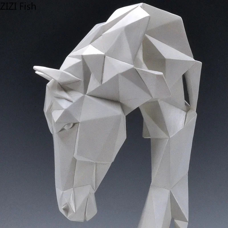 Nordic Horse Head Ornament - Modern Geometric Design, lifestyle image - House Of Avana