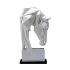 Nordic Horse Head Ornament - Modern Geometric Design, top view - House Of Avana