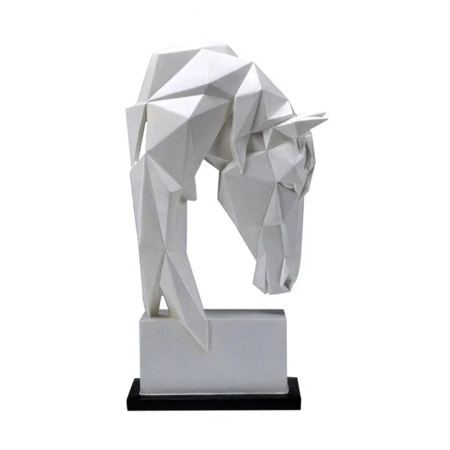 Nordic Horse Head Ornament - Modern Geometric Design, top view - House Of Avana