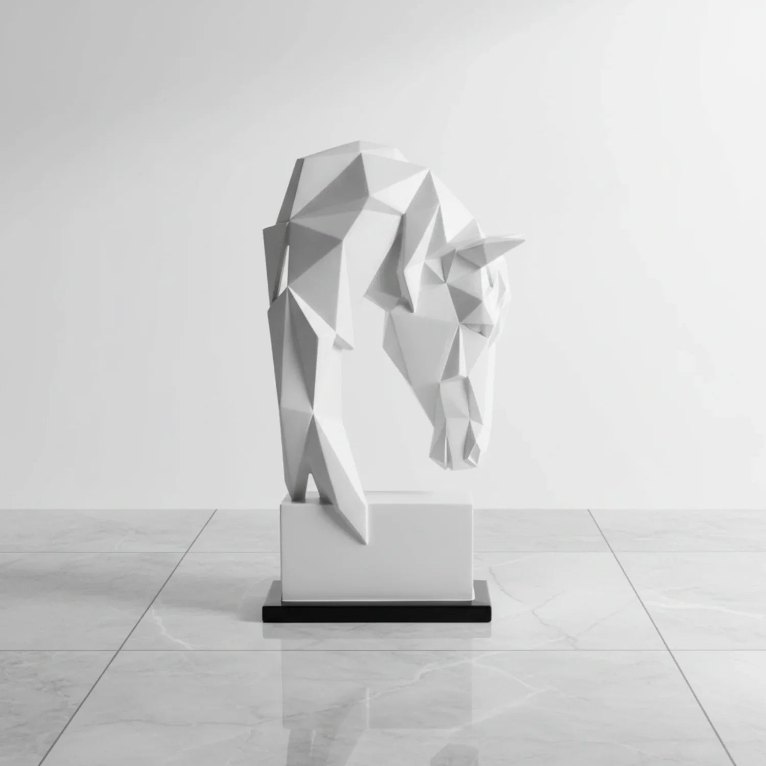 Nordic Horse Head Ornament - Modern Geometric Design