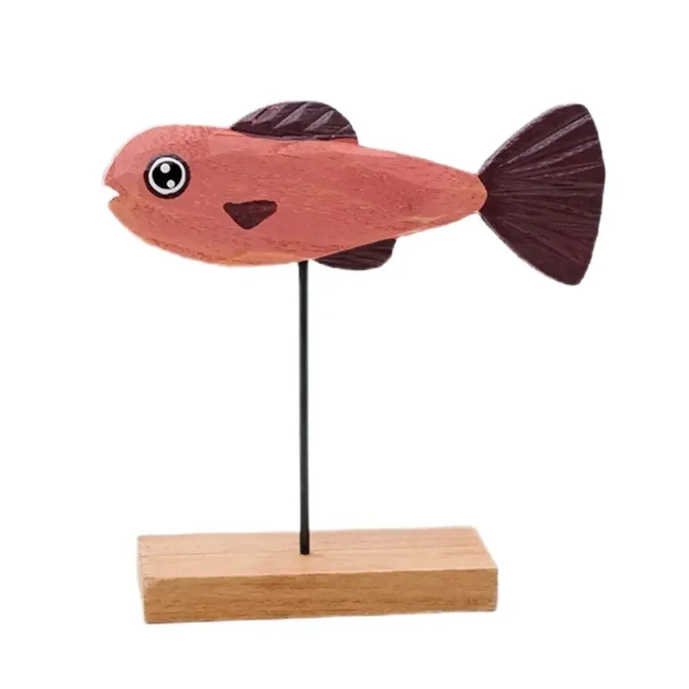Nordic Statue - Colorful Wooden Home Sculpture, texture detail - House Of Avana