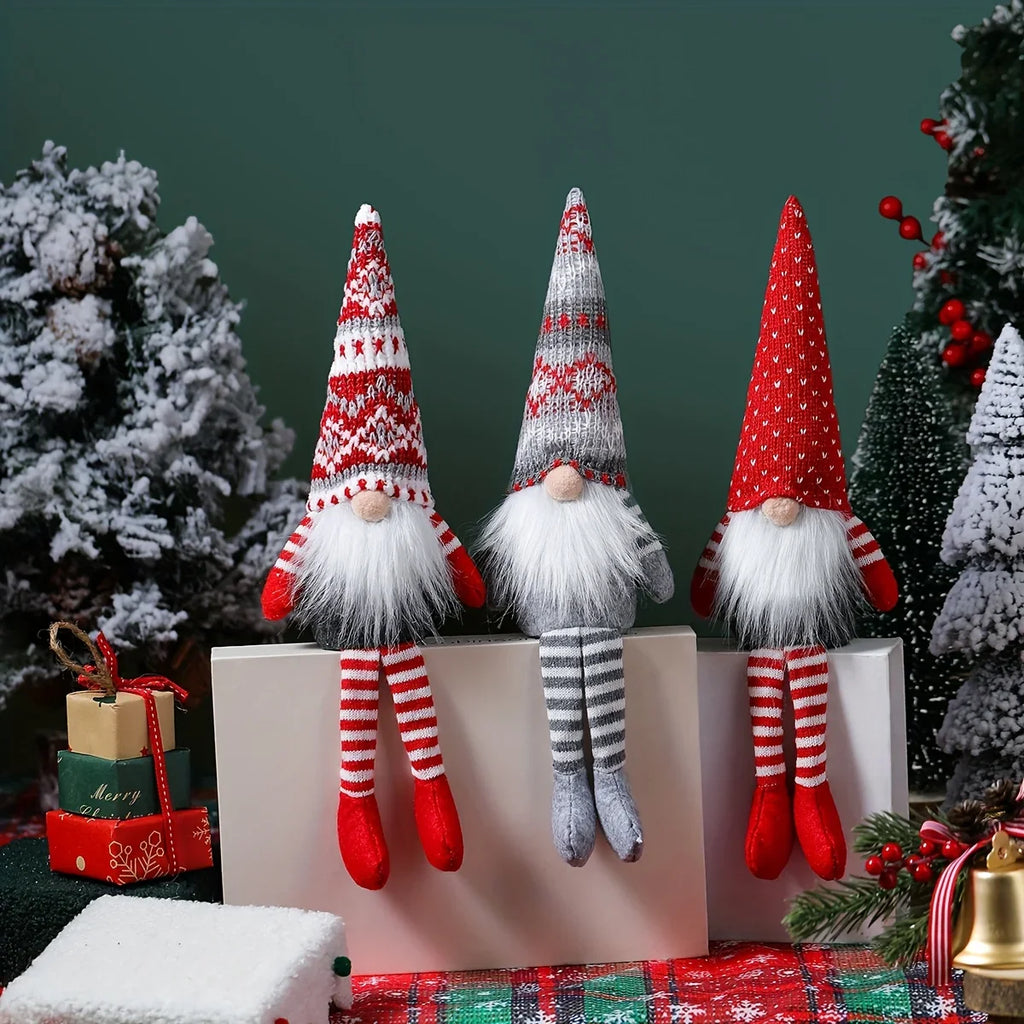 3pcs holiday Christmas gnome doll decoration Nordic style faceless elderly decoration perfect for hanging at home and hotel Christmas parties holiday decoration House Of Avana