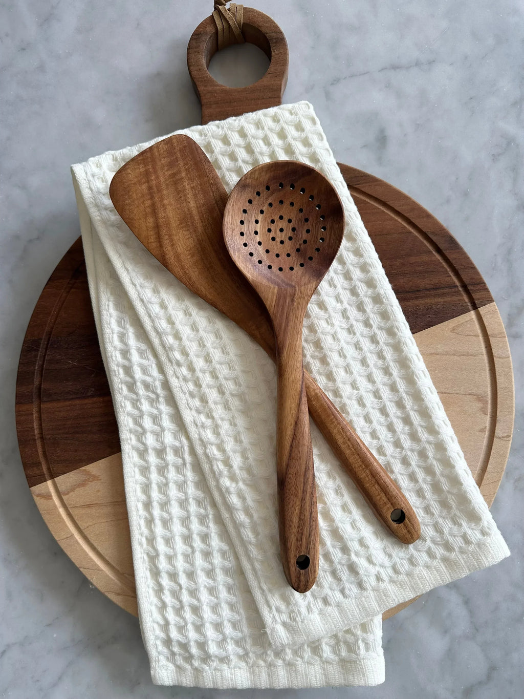 Nosara Teak Wood Kitchen Utensil Set – Natural Wooden Cooking Tools