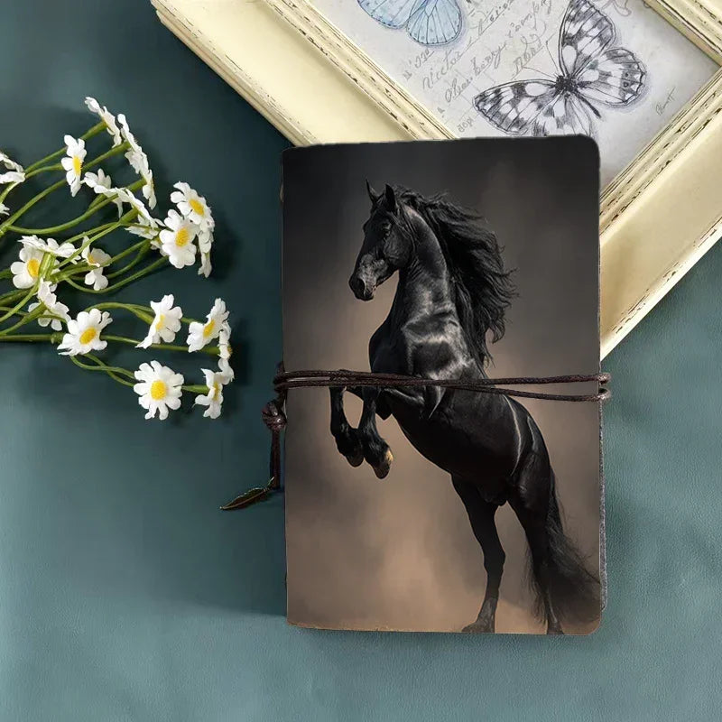 Notebook - Black Horse Pattern Small