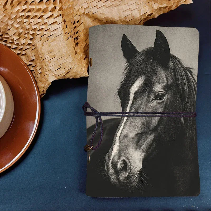 Notebook - PU Leather Black White