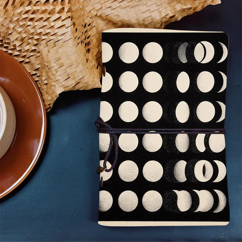 Notebook - PU Leather Black White