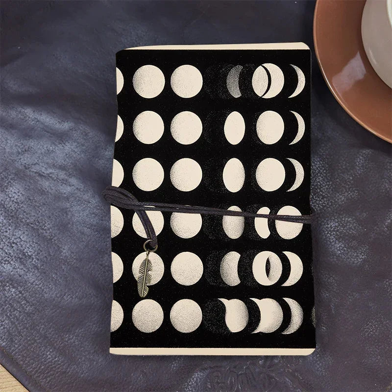 Notebook - PU Leather Black White