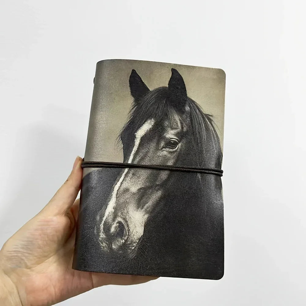 Notebook - PU Leather Black White