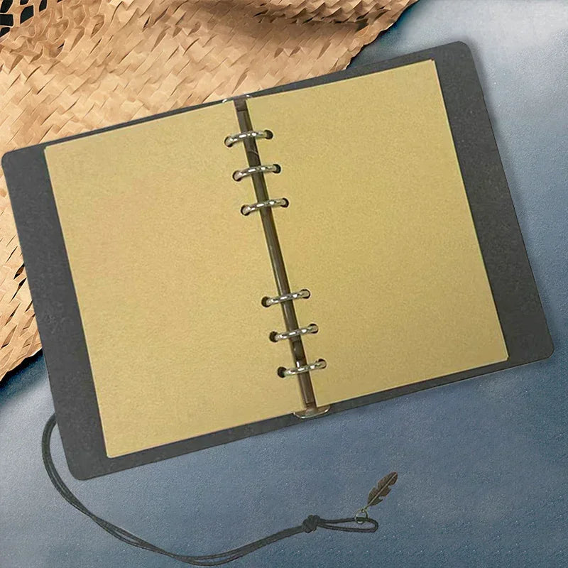 Notebook - PU Leather Black White