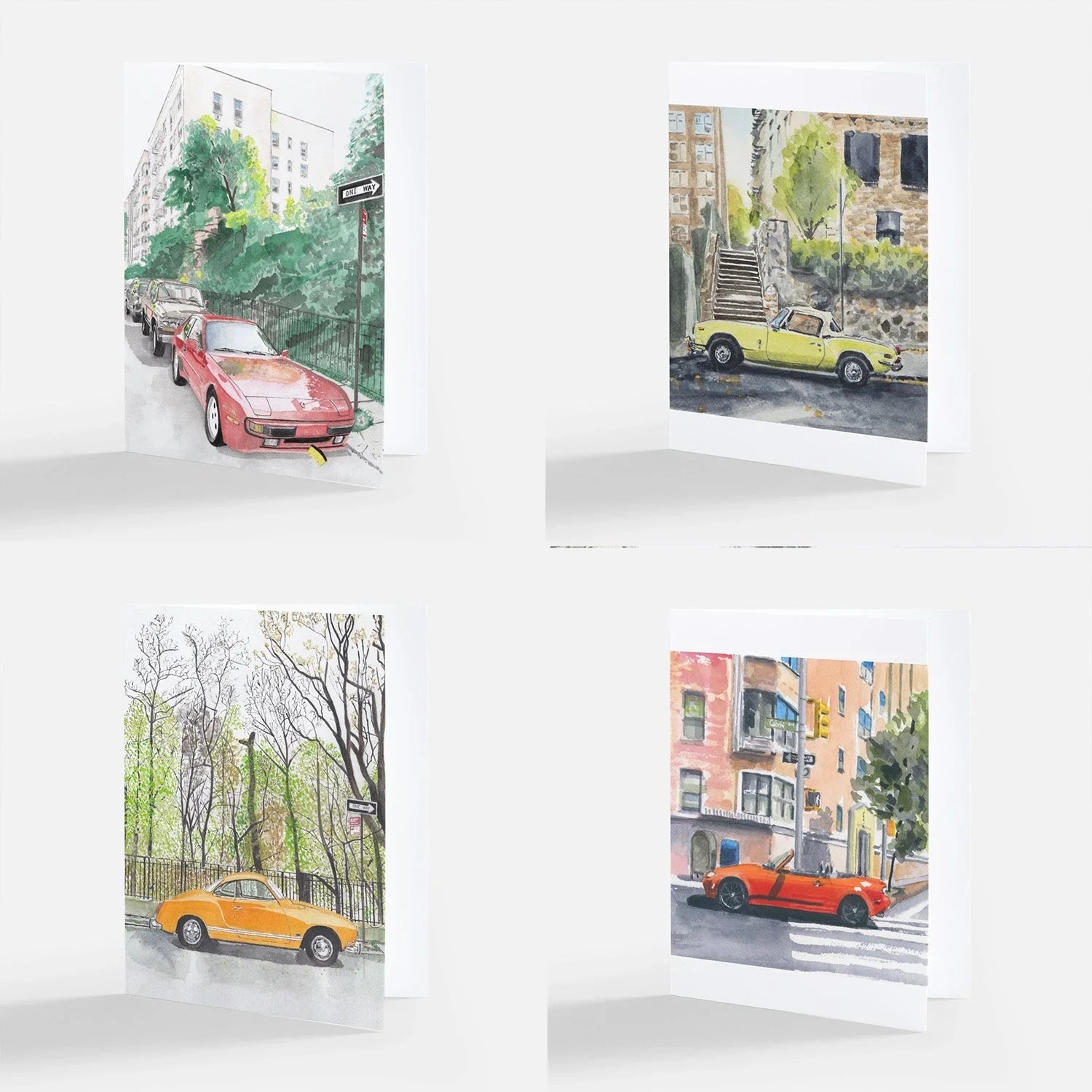 Notecards - Uptown Wheels (8-pack), back view - House Of Avana