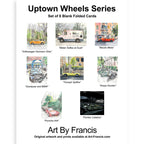 Notecards - Uptown Wheels (8-pack), detail shot - House Of Avana