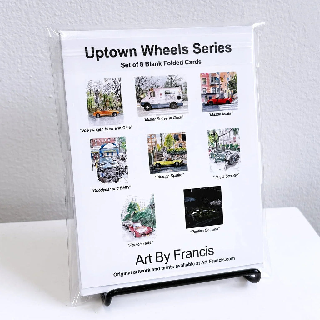 Notecards - Uptown Wheels (8-pack), front view - House Of Avana