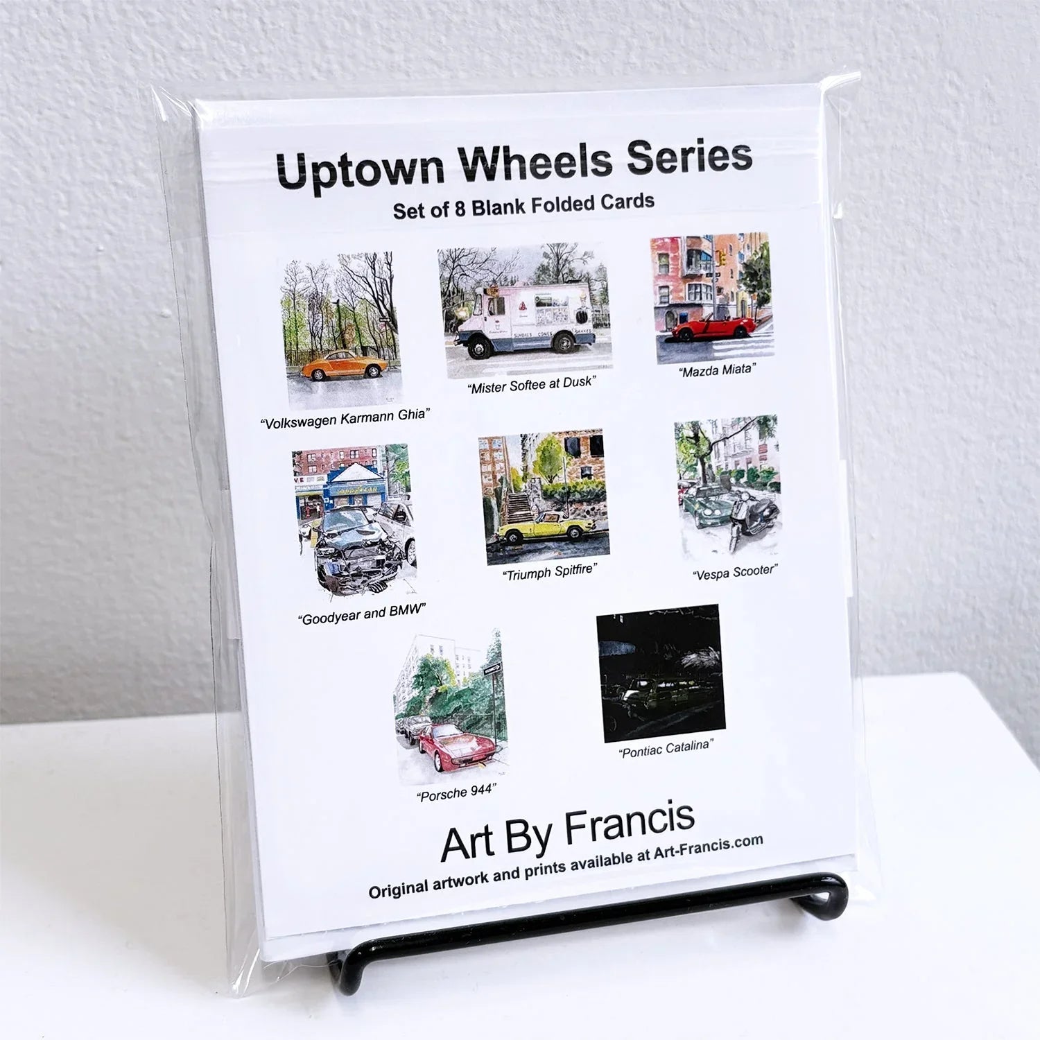 Notecards - Uptown Wheels (8-pack), front view - House Of Avana