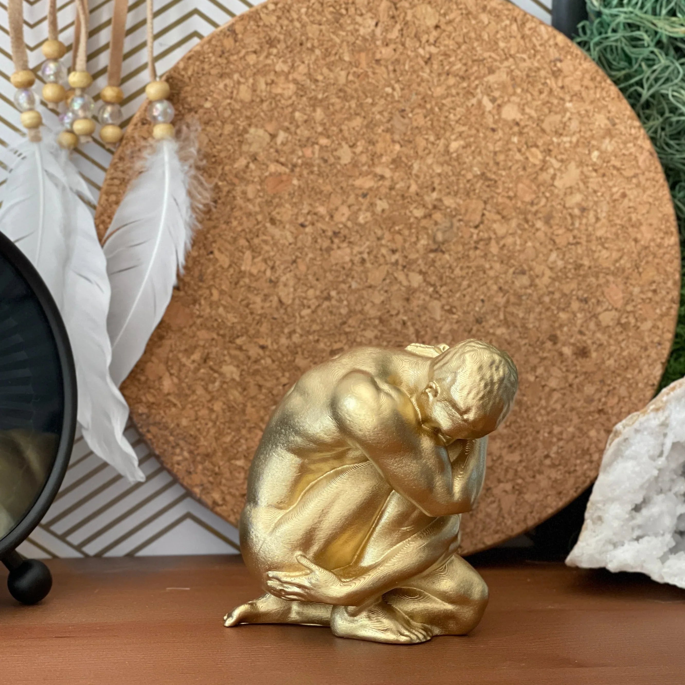 NUDE MALE BODY FIGURINE #3 AURA 8 HOME