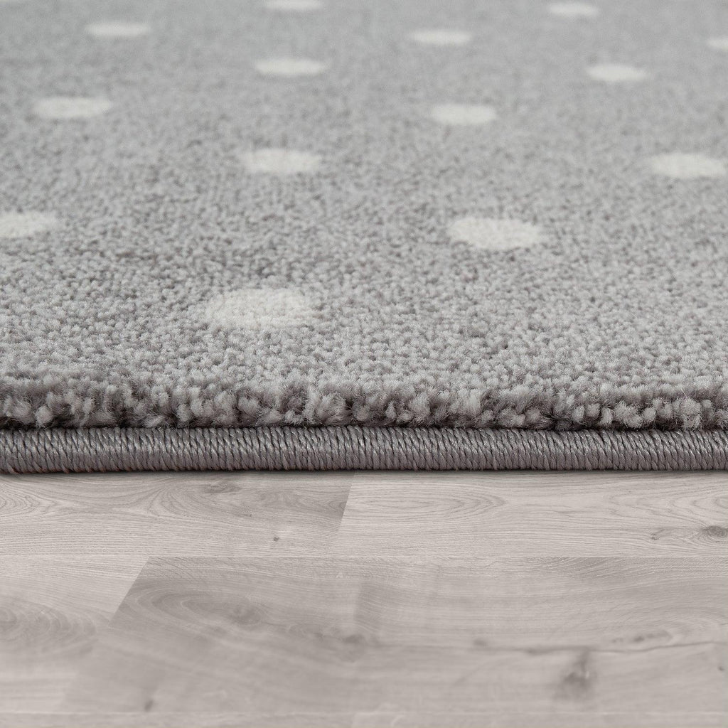 Nursery Rug Cosmo Checkered with Stars in Pastel Pink White RugYourHome