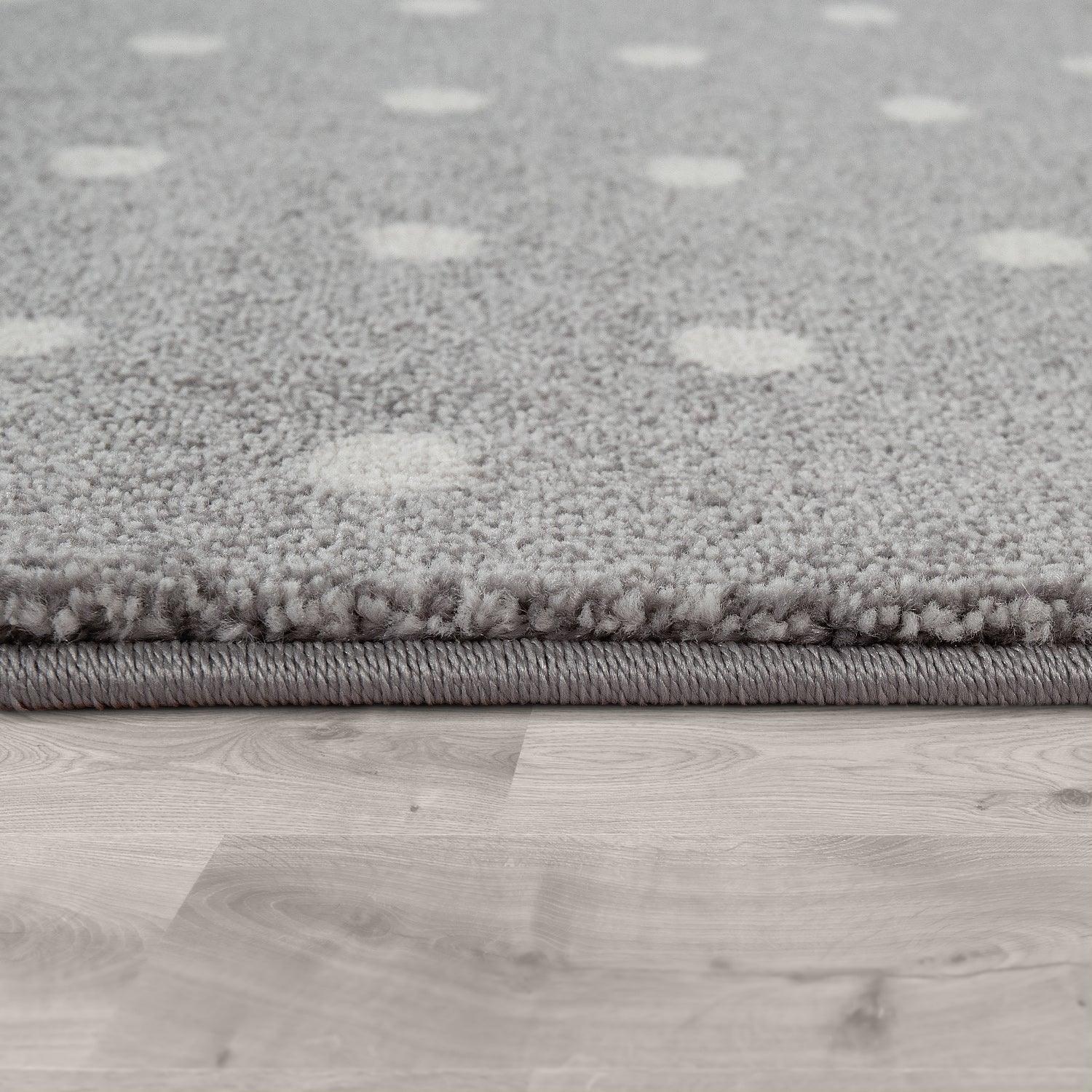 Nursery Rug Cosmo Checkered with Stars in Pastel Pink White RugYourHome