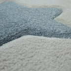 Nursery Rug for Kids Colorful Pastel Stars in Cream RugYourHome