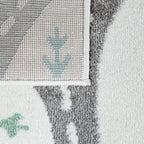 Nursery Rug Nino with Town Streets and Cars Motif in Pastel Colors, detail shot - House Of Avana