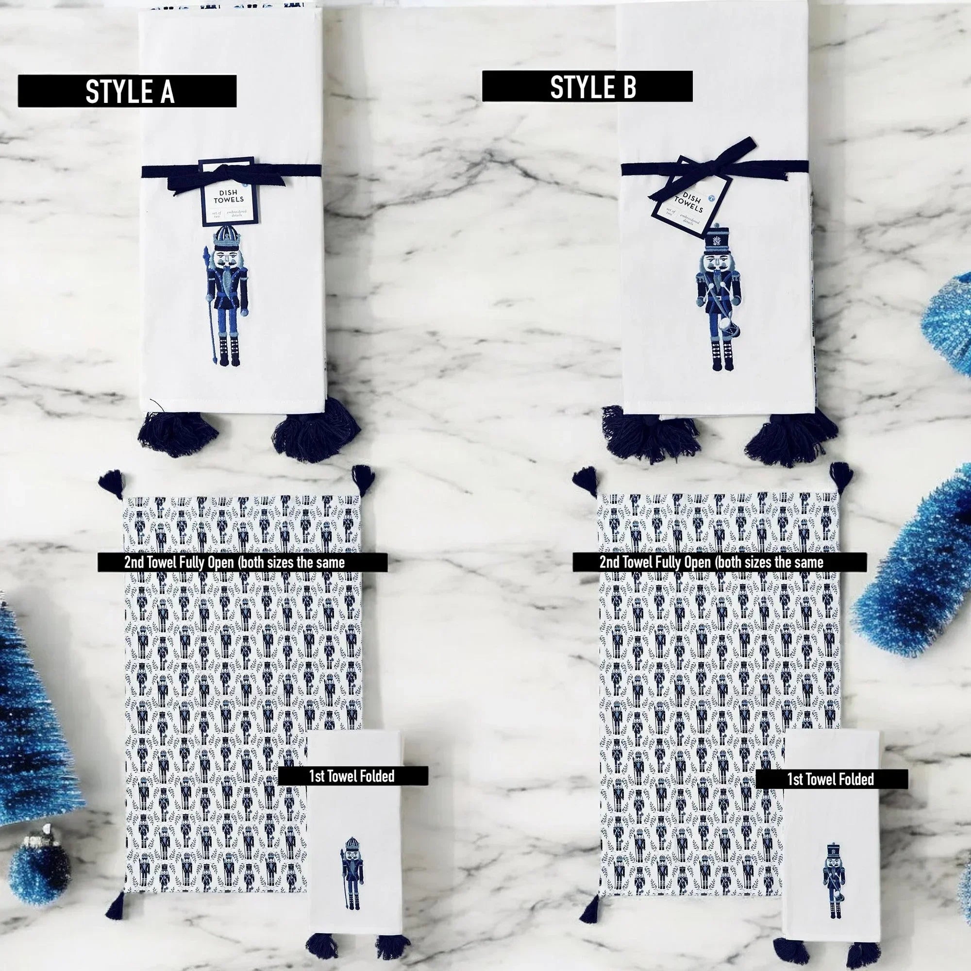 Nutcracker Tea Towel Blue Gia Roma
