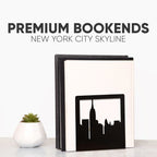 NYC Skyline Bookends – Decorative Metal Book Ends by Geomod