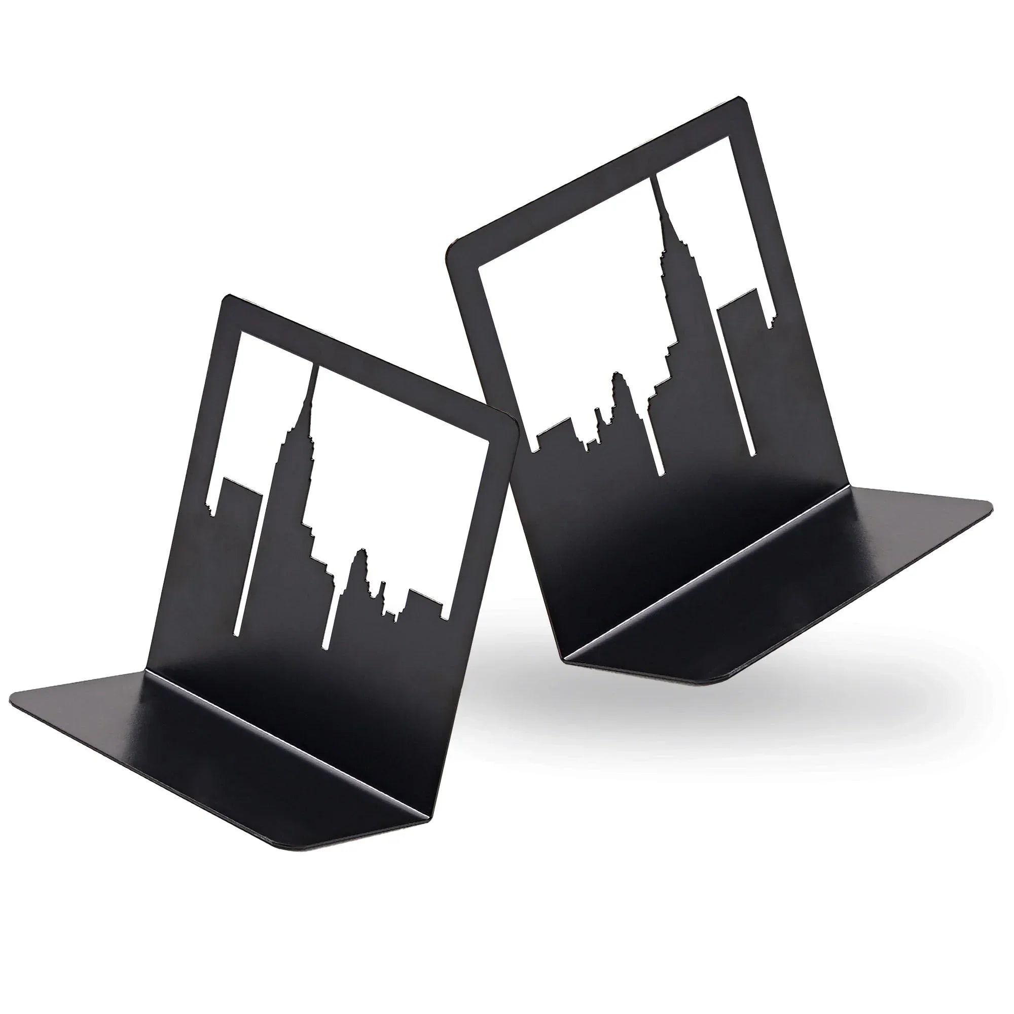 NYC Skyline Bookends – Decorative Metal Book Ends by Geomod