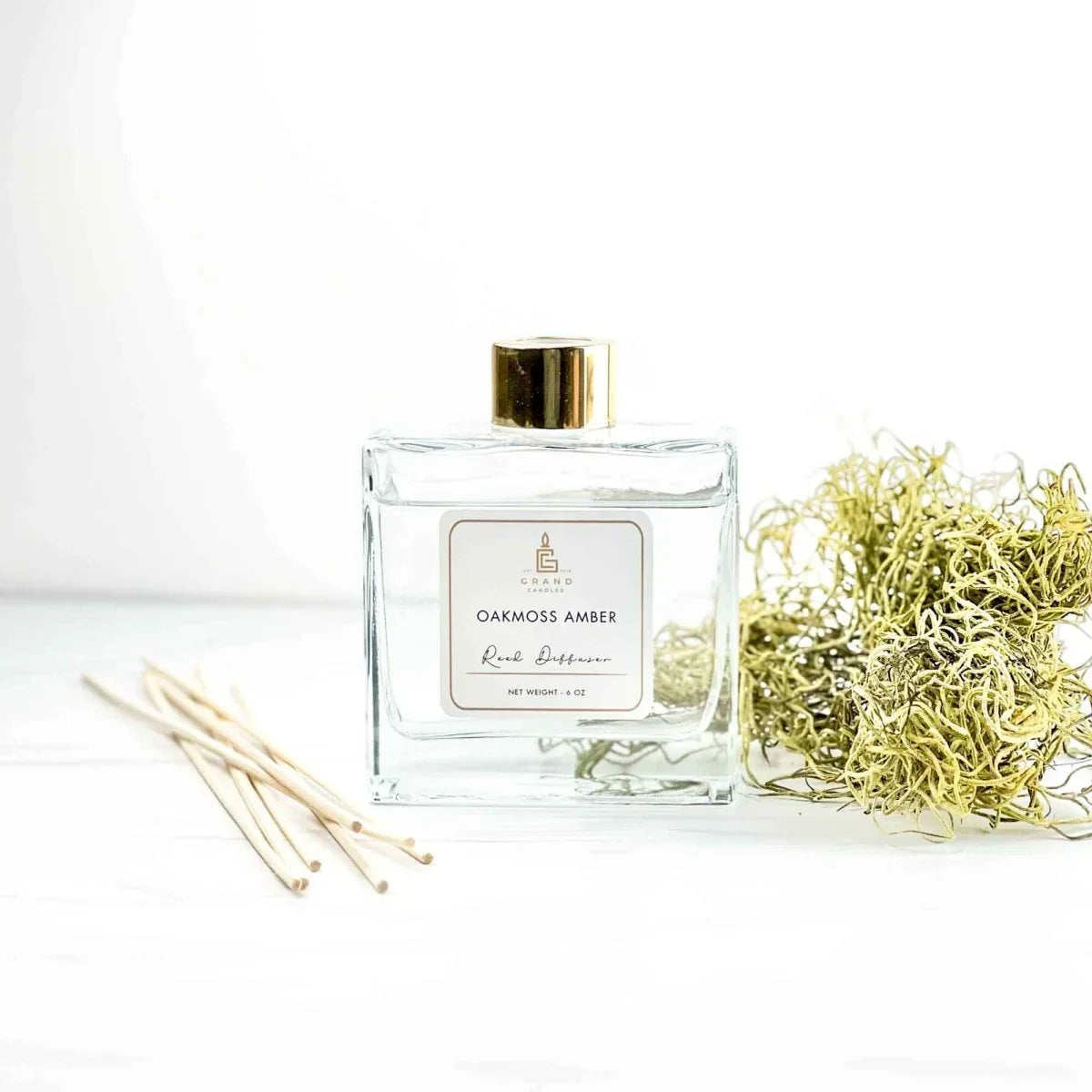 Oakmoss Amber Reed Diffuser Grand Candles LLC