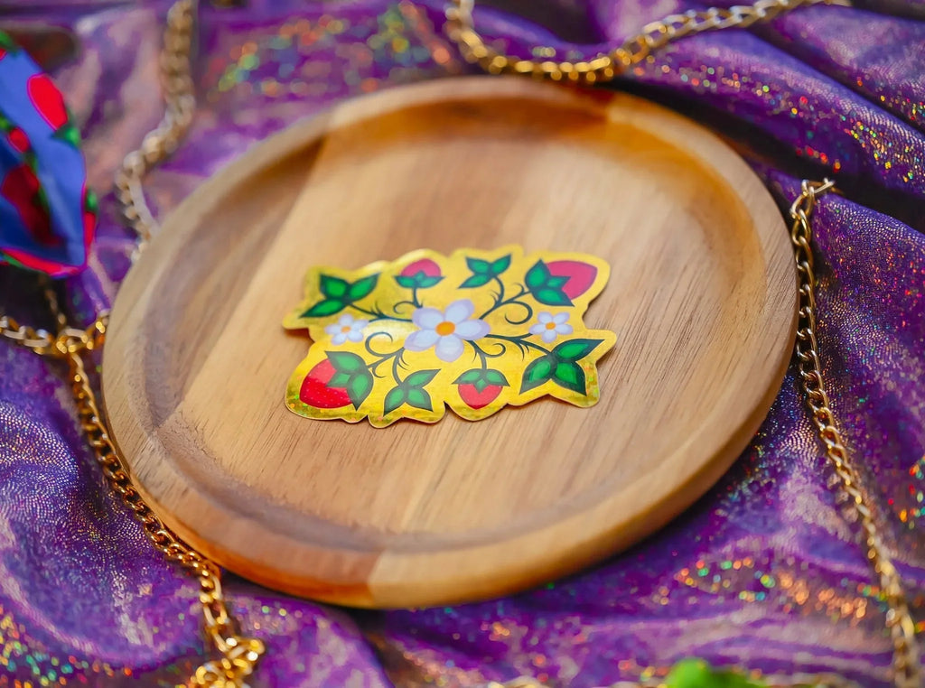 Ode’imin Holographic Sticker- Gold Bizaanide'ewin