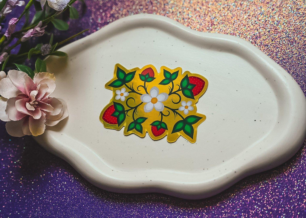 Ode’imin Holographic Sticker- Gold Bizaanide'ewin