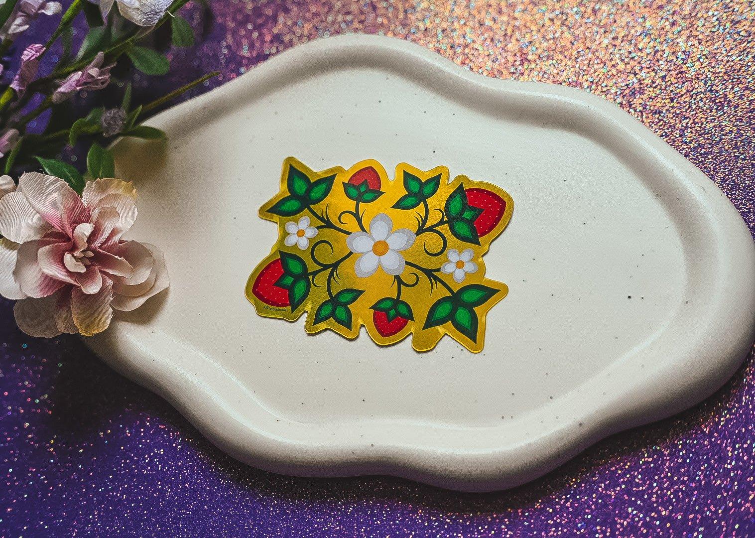 Ode’imin Holographic Sticker- Gold Bizaanide'ewin