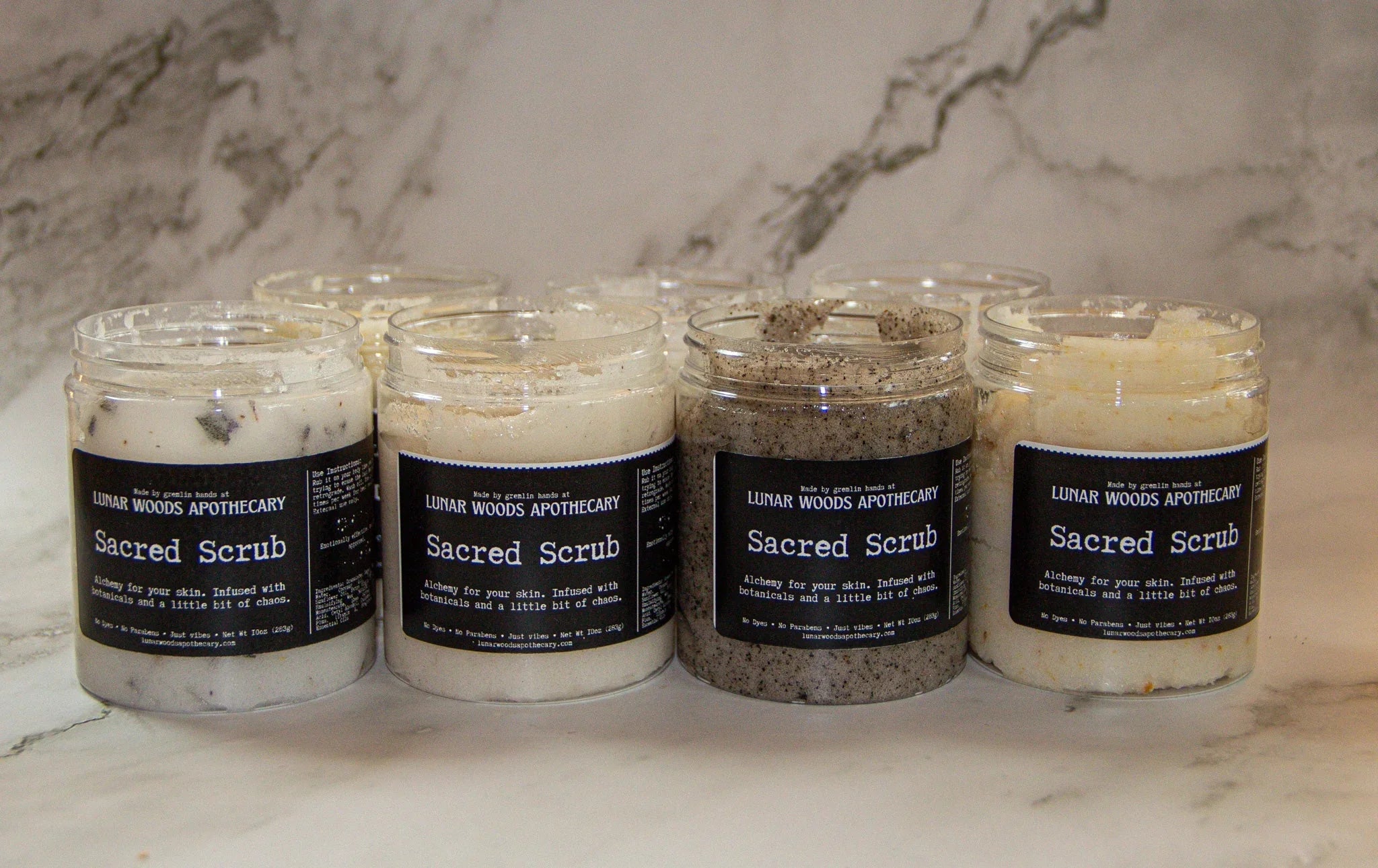 20% Off! Sacred (sugar) Scrub, back view - House Of Avana